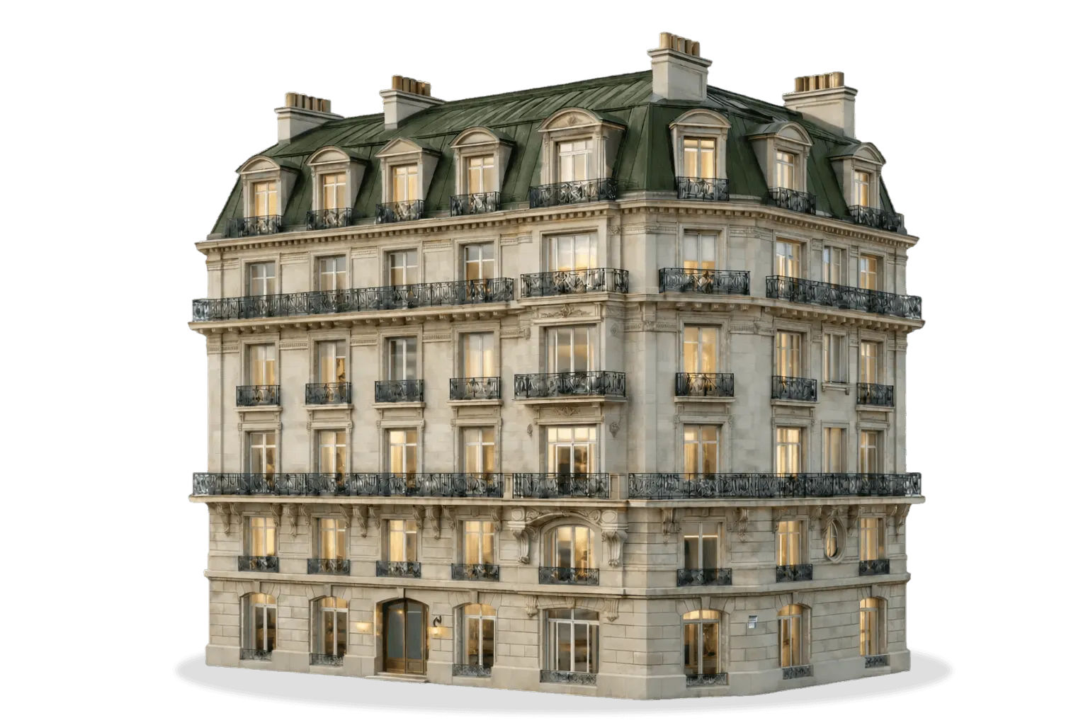 Haussmann-style luxury apartment building